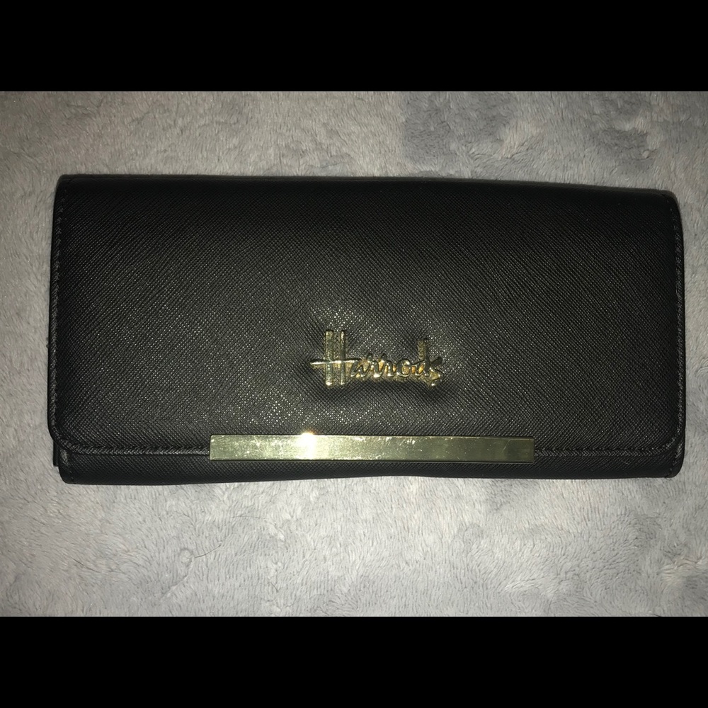 Harrods Black Leather Wallet